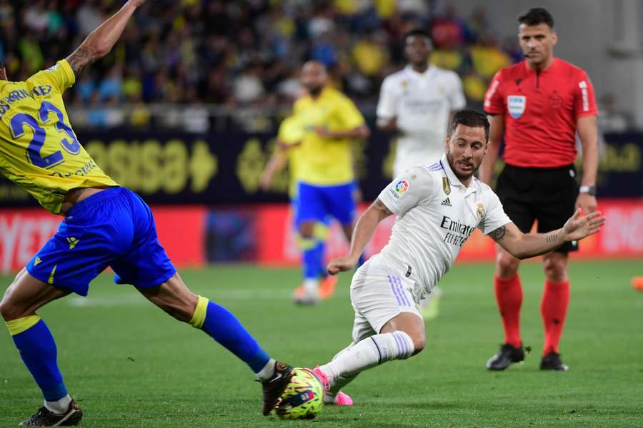 Seltenes Bild: Eden Hazard (r.) erhielt gegen Cadiz letzte Woche ein paar Einsatzminuten.