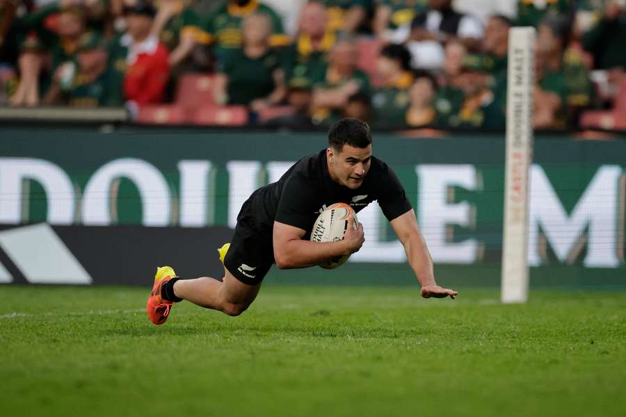 Josh Moorby, seen here scoring a try in South Africa, has been promoted to starting winger. Josh Moorby, seen here scoring a try in South Africa, has been promoted to starting winger.
