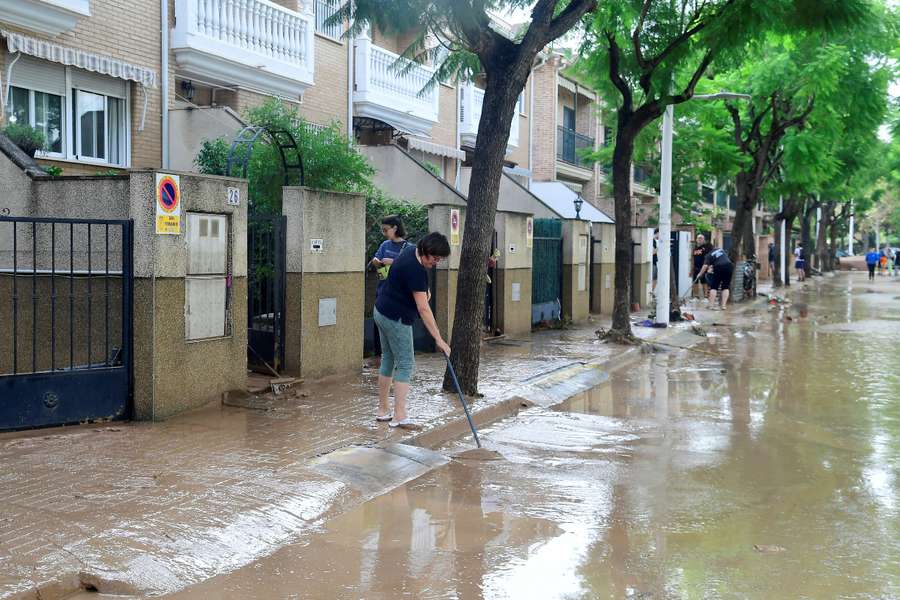 Inundações em Picaña (Valência) após os efeitos da tempestade Dana