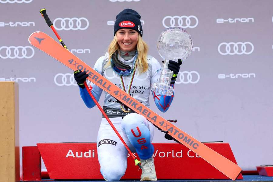 Shiffrin moves closer to all-time record with super-G win