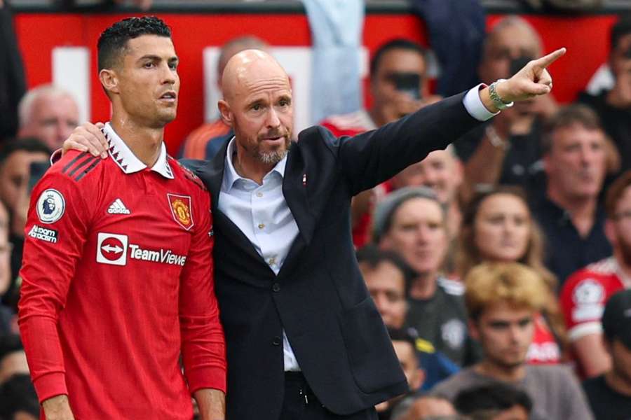 Cristiano Ronaldo had a public bust up with manager Erik ten Hag