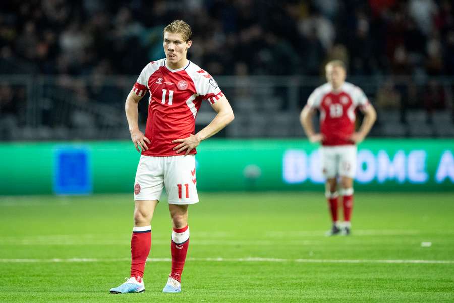 Højlund lavede alle Danmarks fem mål i de to kampe mod Finland og Kasakhstan.