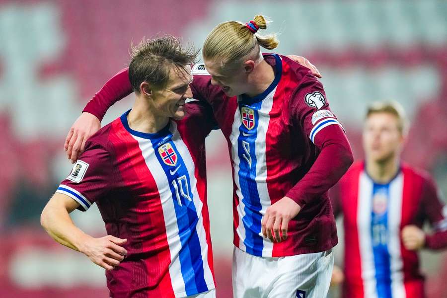 Martin Odegaard and Erling Haaland are the two central players in the Norwegian team