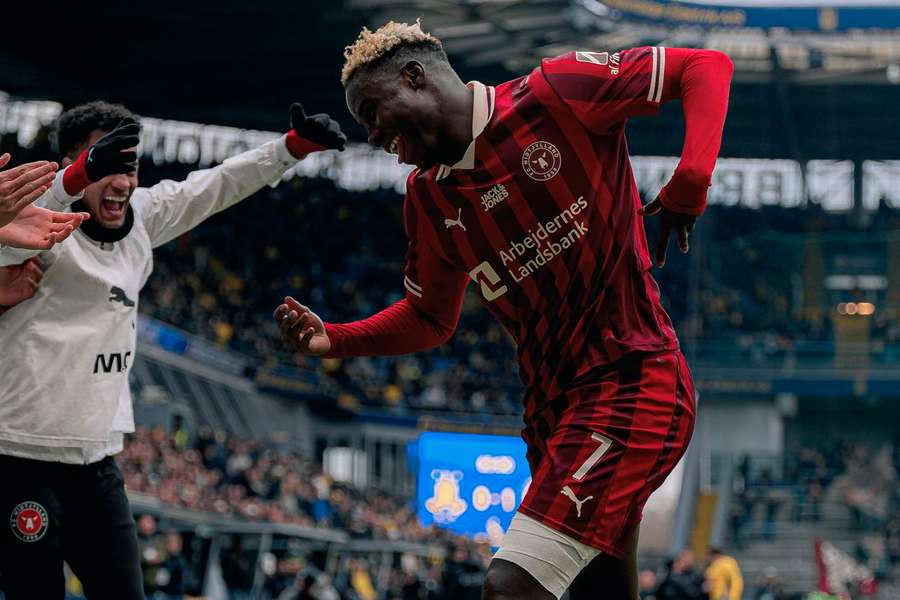 Franculino celebrates a league goal