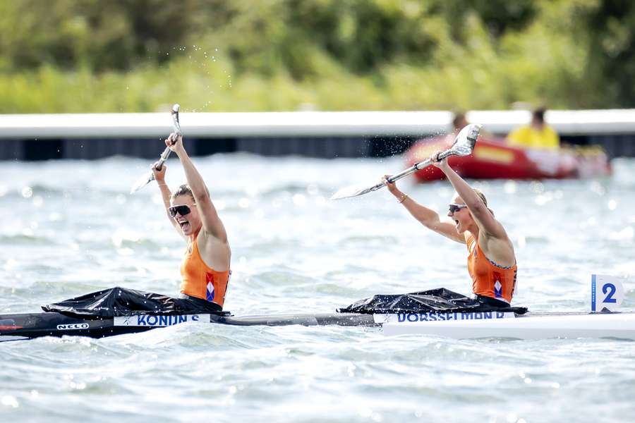 Selma Konijn en Ruth Vorsselman hebben zich voor de finale geplaatst in de K2-kajak