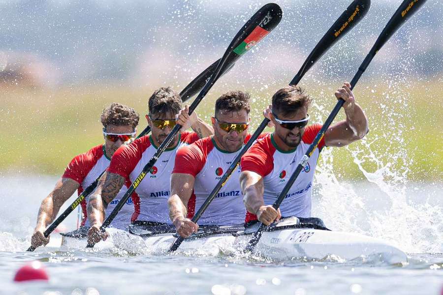 Portugal conquista medalha de prata em K4 500 na Taça do Mundo de canoagem Portugal conquista medalha de prata em K4 500 na Taça do Mundo de canoagem