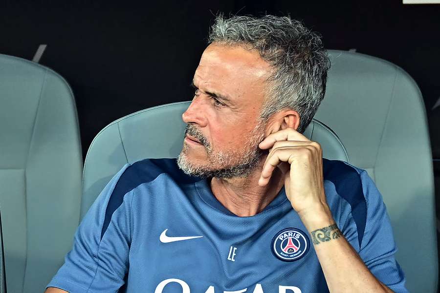 Luis Enrique během zápasu PSG s Botafogem.