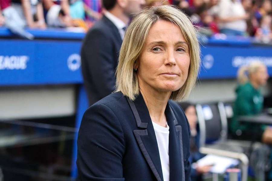 Sonia Bompastor lors de la finale de la Ligue des champions.