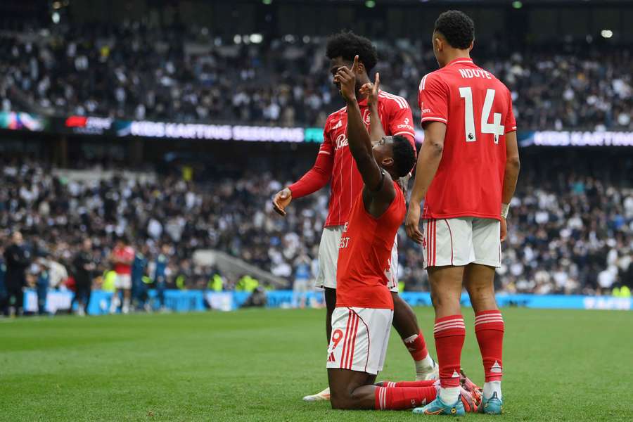 Ayoniyi celebrates against Spurs