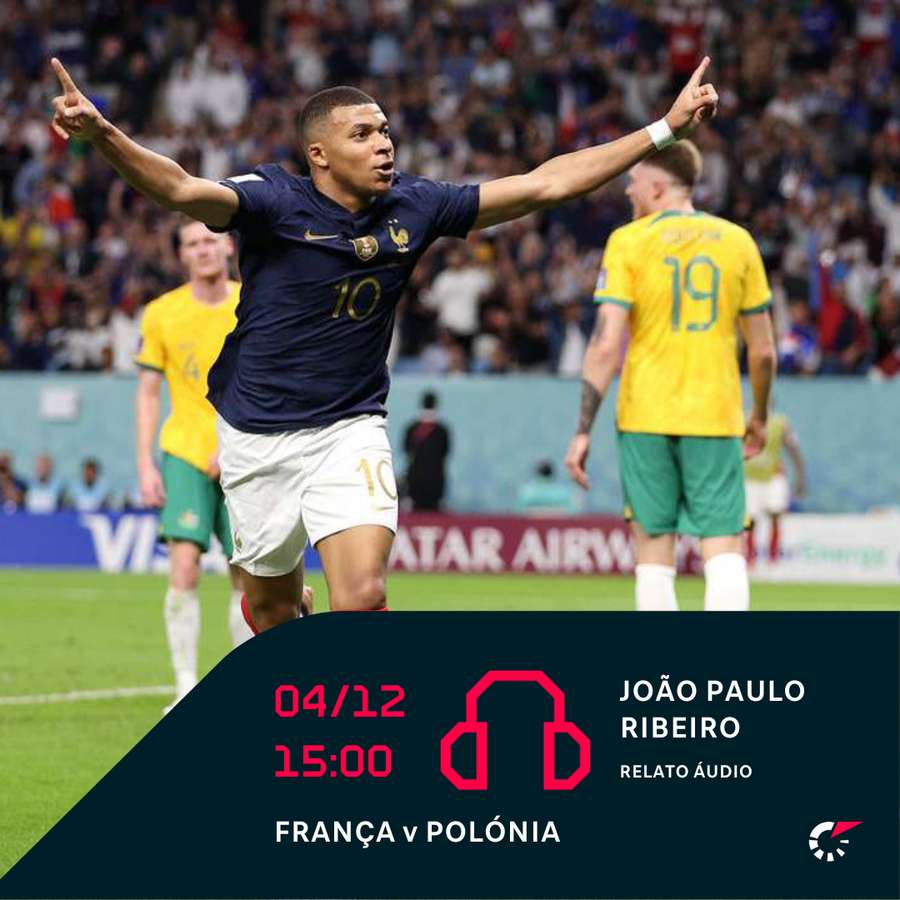 Acompanhe o relato áudio do jogo entre a França e a Polónia Acompanhe o relato áudio do jogo entre a França e a Polónia