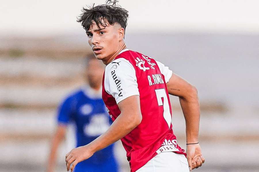 Rodrigo Gomes com a camisola do SC Braga