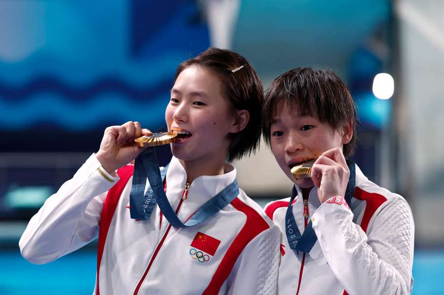 Quan and Chen won the synchronised gold medal for the first time as a pair