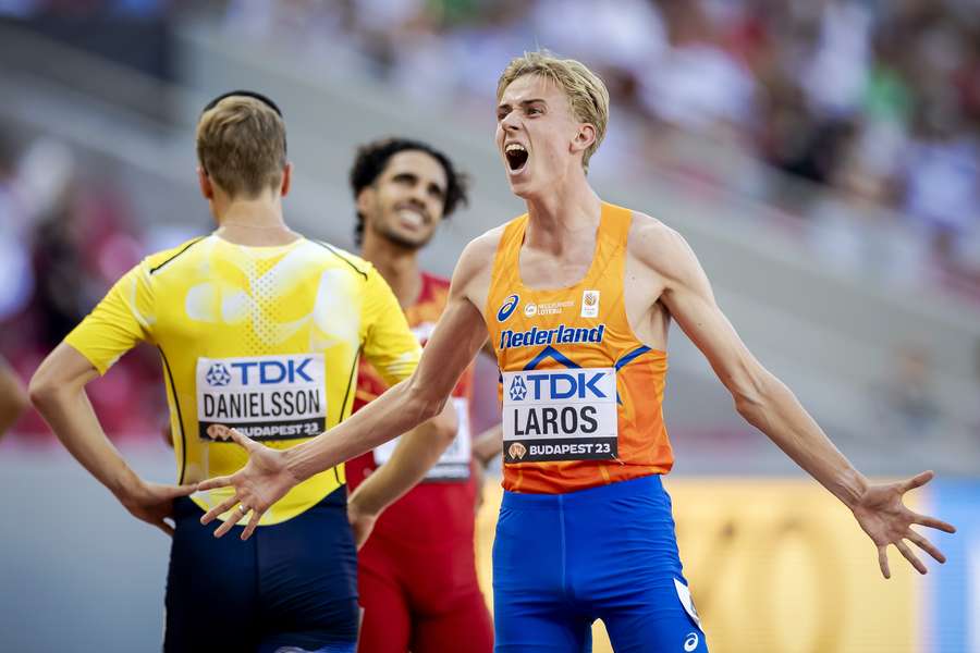 Niels Laros in actie op de 1500 meter