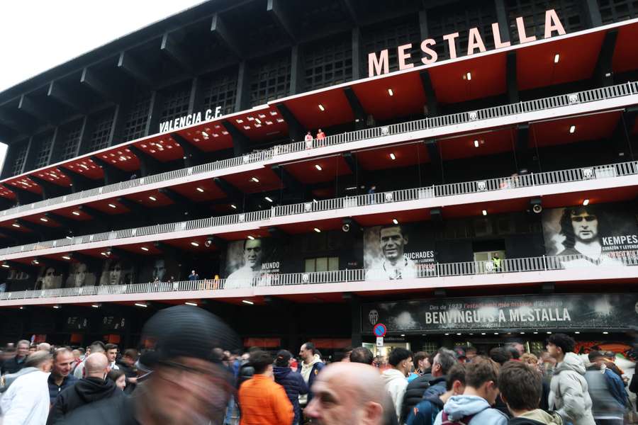Les supporters de Valence aux abords de Mestalla ce week-end.