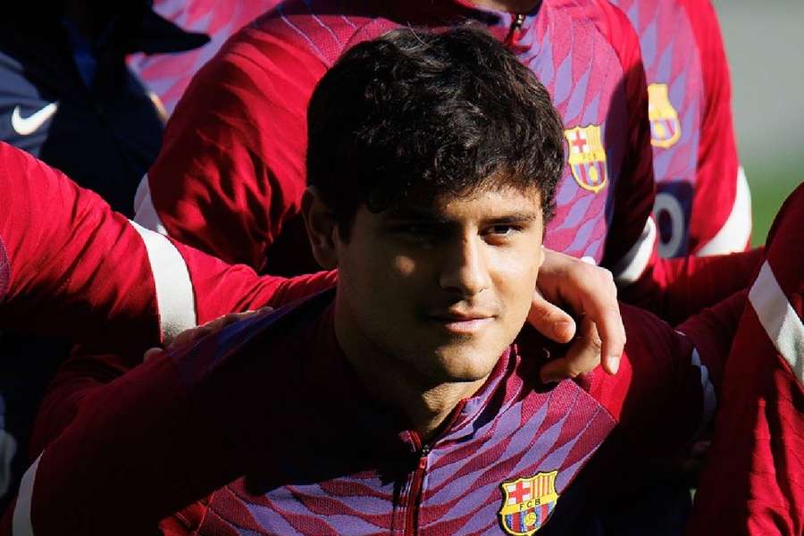 Lucas De Vega Lima, la un antrenament al Barcelonei, în 2022