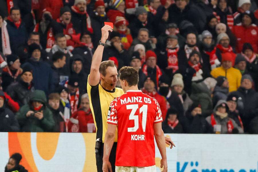 Dominik Kohr wurde gegen Hoffenheim vom Platz geschickt