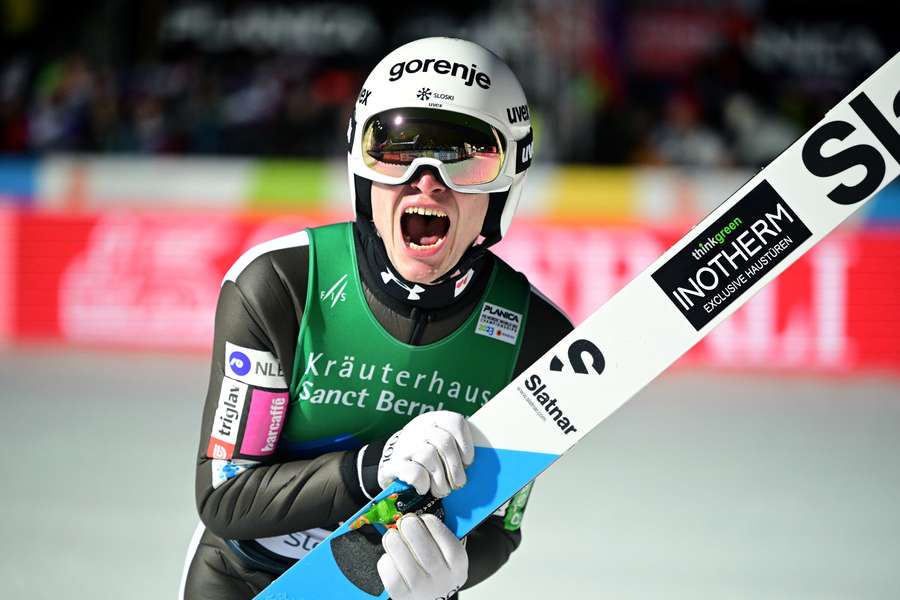 Anze Lanisek hatte Grund zum Feiern