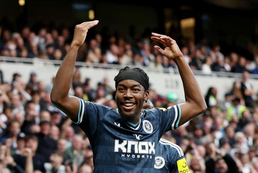 Elanga reacts after scoring Elanga reacts after scoring