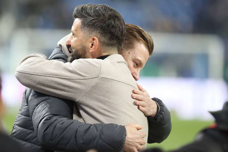 Florian Kohfeldt (Darmstadt) und Miron Muslic (Schalke) haben am Samstagabend die Punkte geteilt. Florian Kohfeldt (Darmstadt) und Miron Muslic (Schalke) haben am Samstagabend die Punkte geteilt.