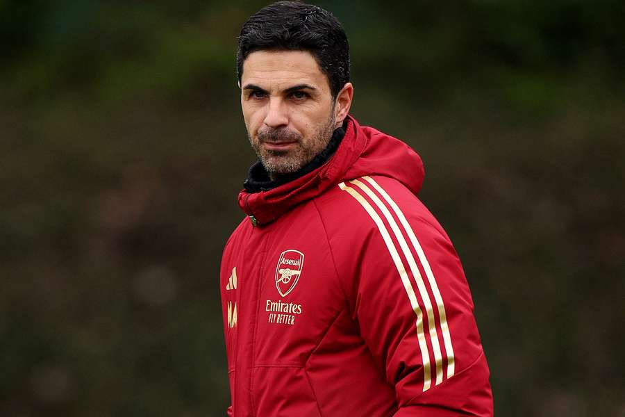 Arteta says he had to calm his players down in training on Monday due to their excitement after beating Wolves