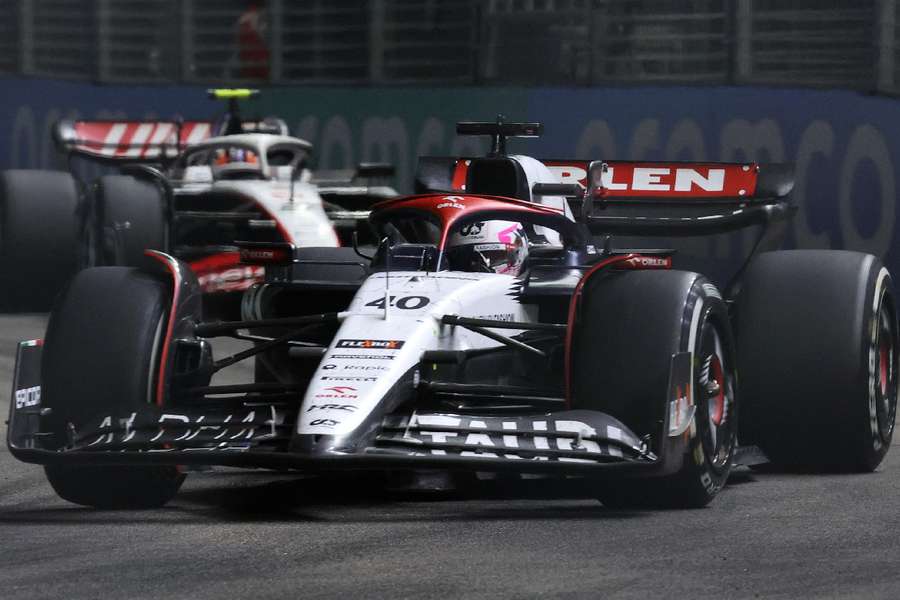 Lawson in action during the Singapore Grand Prix