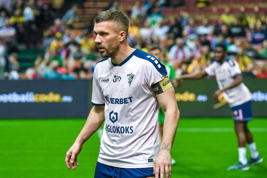 Lukas Podolski beim Turniej Spodek Cup 2025.