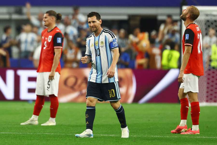 Lionel Messi, celebrando su gol Lionel Messi, celebrando su gol