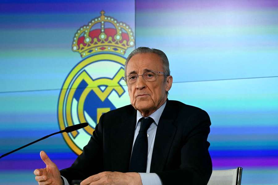 Florentino Pérez face à la presse ce mardi.