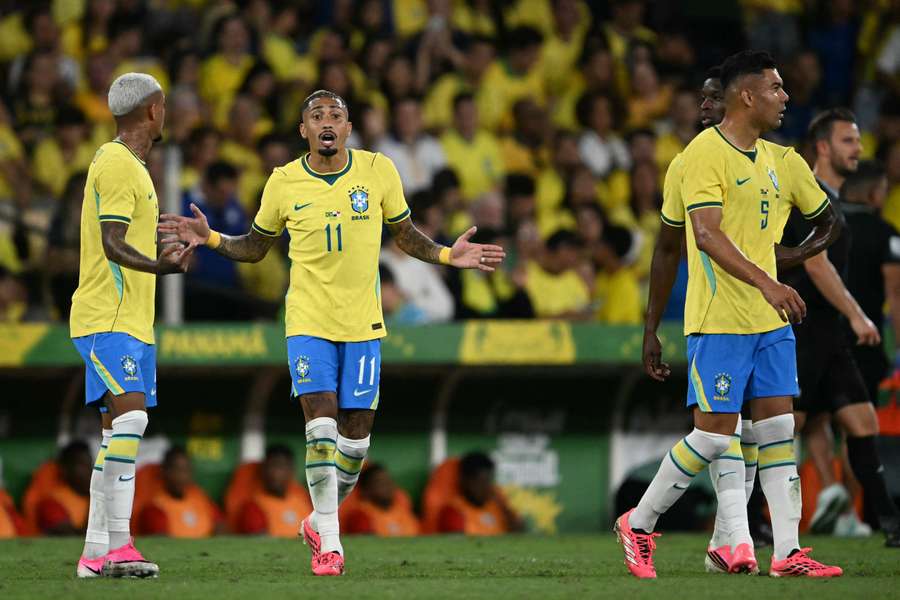 Raphinha lors du match amical entre le Brésil et le Panama, disputé au stade Maracanã de Rio de Janeiro le 31 mai 2026 en préparation à la Coupe du monde.