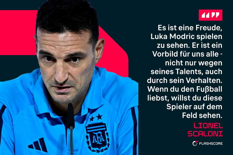 Lionel Scaloni hat großen Respekt vor Luka Modric.