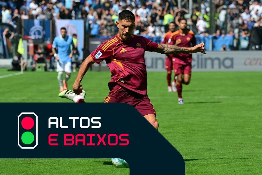 Lorenzo Pellegrini deu a vitória à Roma no dérbi com a Lazio
