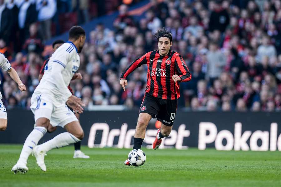 Aral Simsir in action during the Danish Cup Final against FC Copenhagen