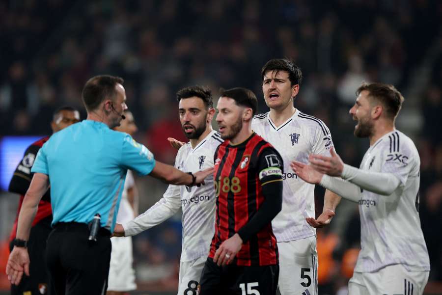 Maguire was shown a straight red card against Bournemouth