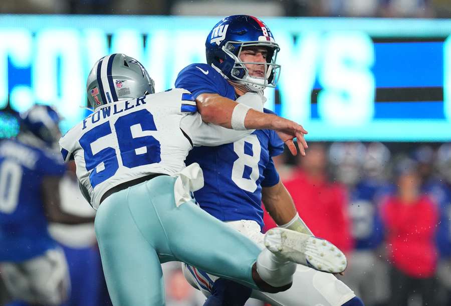 A partida contra os Cowboys foi desastrosa para os Giants