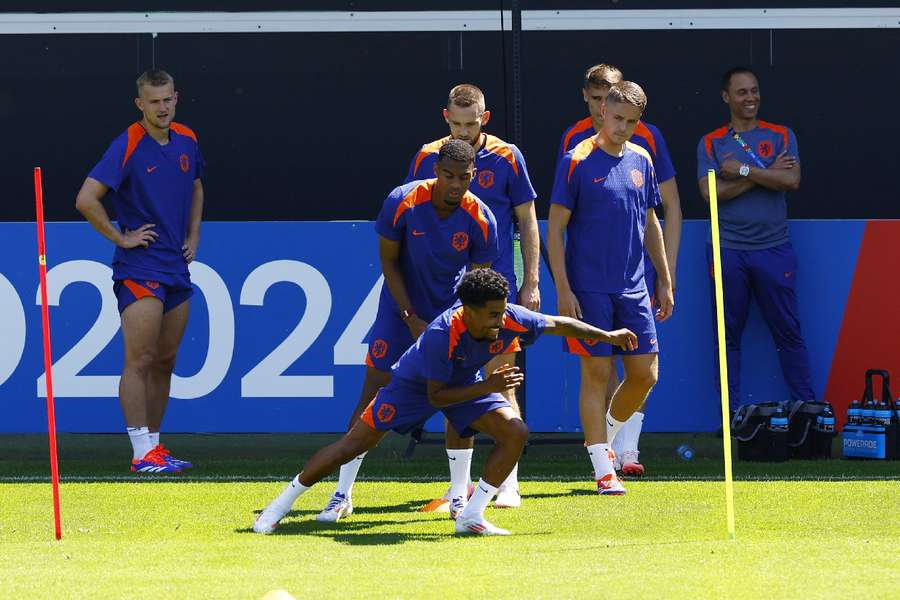 Netherlands players in training 