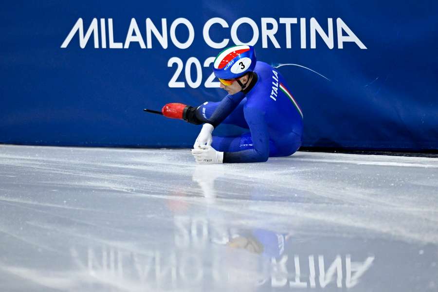 Pietro Sighel dopo una caduta