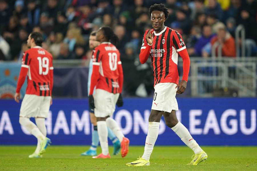 Abraham scored AC Milan's third goal
