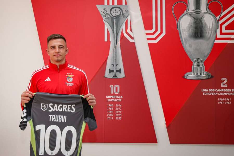 Trubin somou 100 jogos na Supertaça Trubin somou 100 jogos na Supertaça