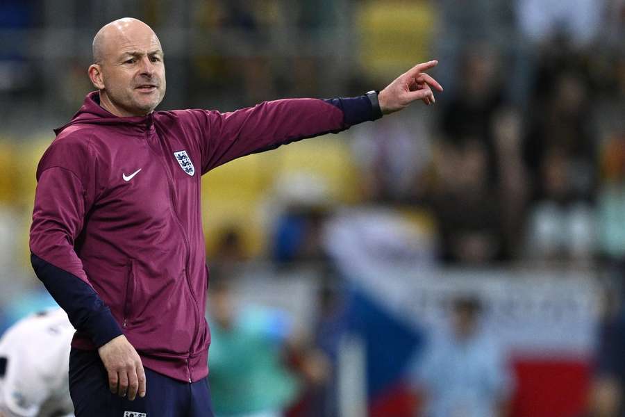 Lee Carsley on the touchline during England's first group game