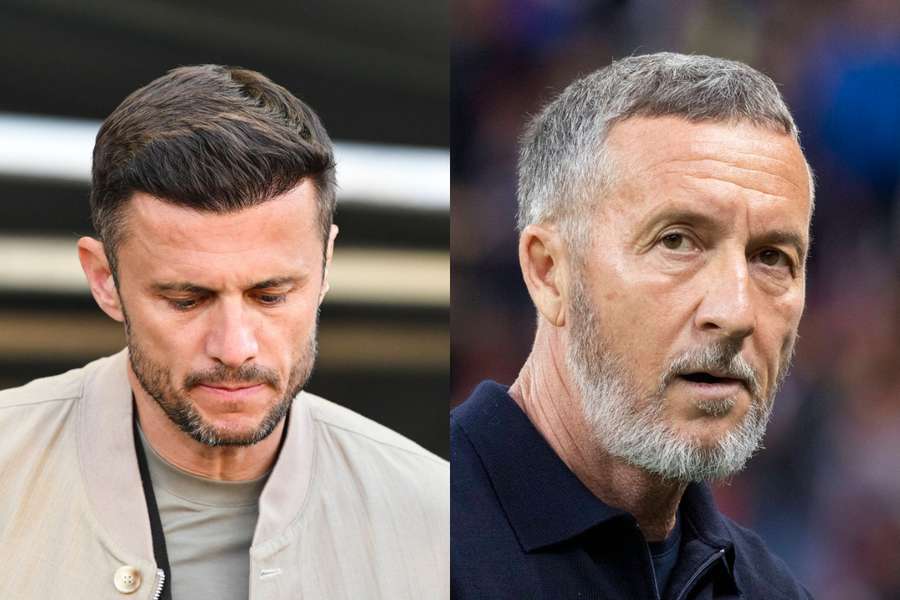 Andrei Nicolescu, președintele clubului Dinamo, și Mihai Stoica, președintele FCSB