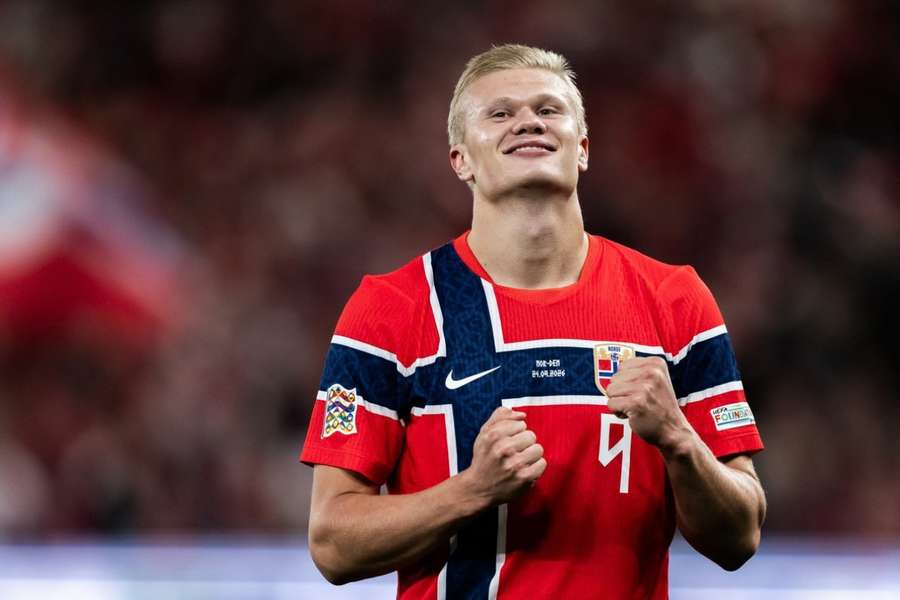 Haaland marca dois contra a Dinamarca Haaland marca dois contra a Dinamarca