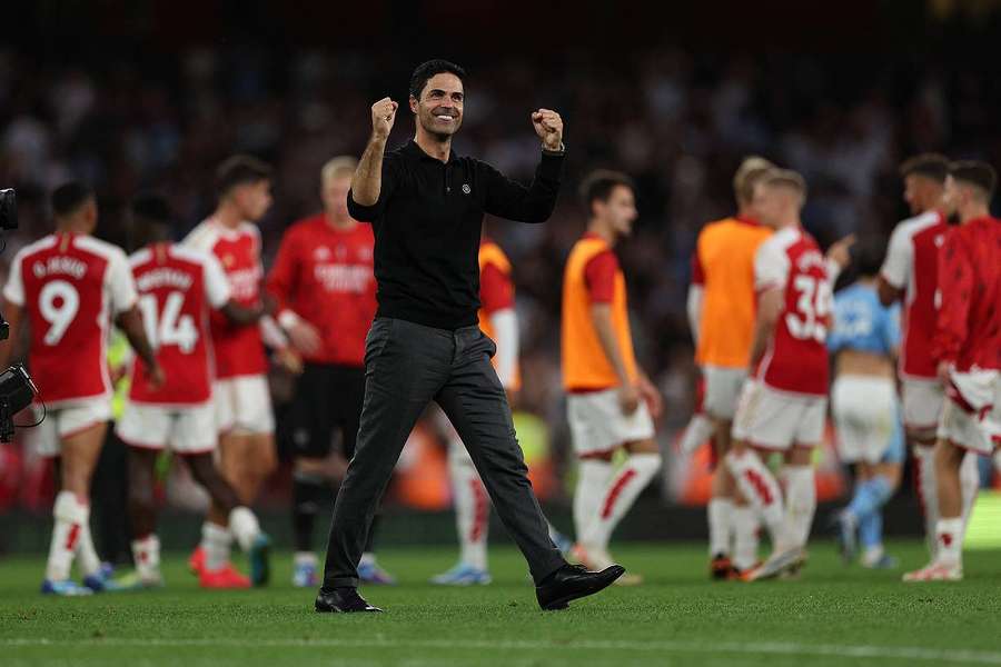 Arteta après la victoire de son équipe.