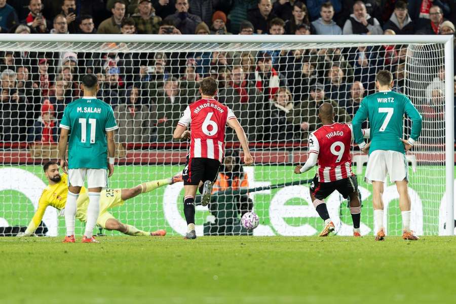 Igor Thiago converts a spot-kick for Brentford Igor Thiago converts a spot-kick for Brentford