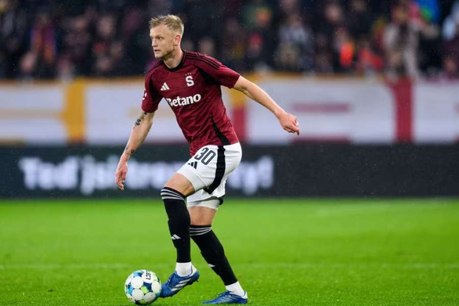 Sparťan Jaroslav Zelený v akci.