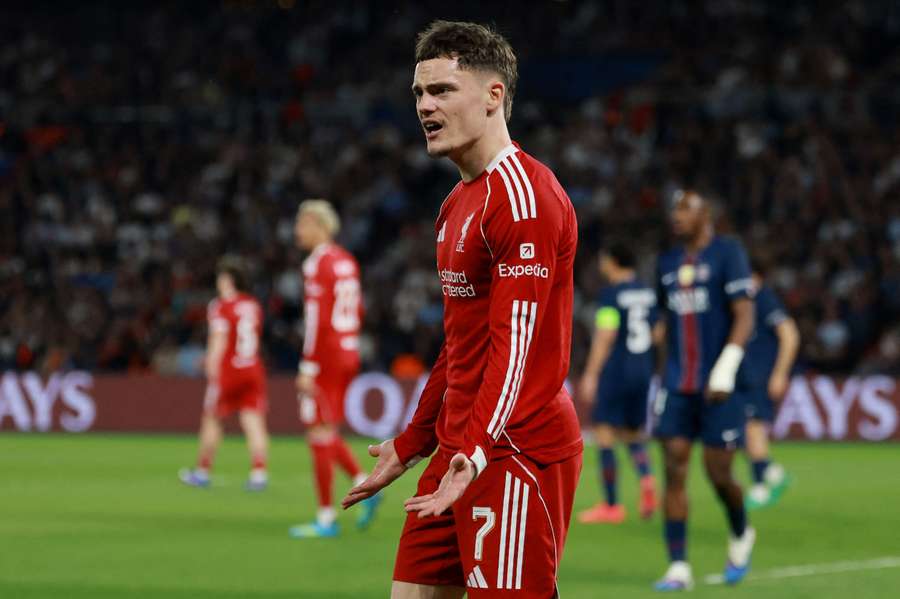 Liverpool-Star Wirtz bei der Hinspiel-Pleite gegen PSG Liverpool-Star Wirtz bei der Hinspiel-Pleite gegen PSG