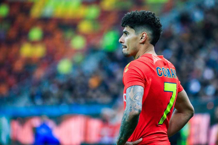 Florinel Coman în tricoul FCSB Florinel Coman în tricoul FCSB