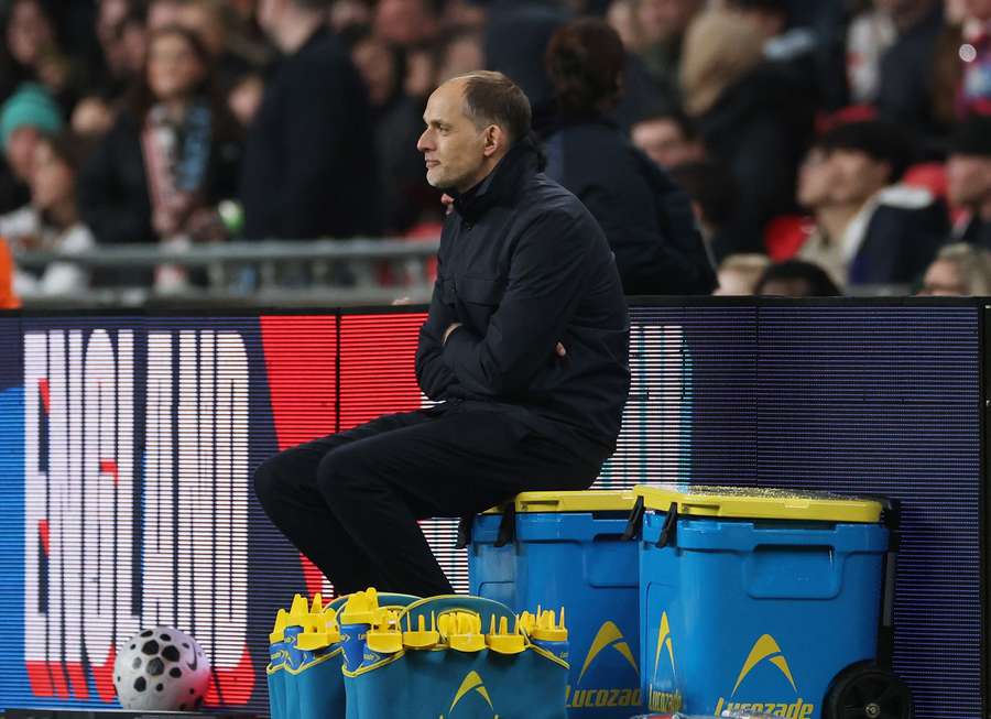 Tuchel während dem Spiel gegen Uruguay Tuchel während dem Spiel gegen Uruguay