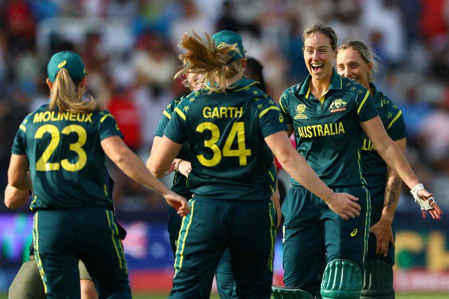 Australia's Ellyse Perry celebrates Australia's Ellyse Perry celebrates