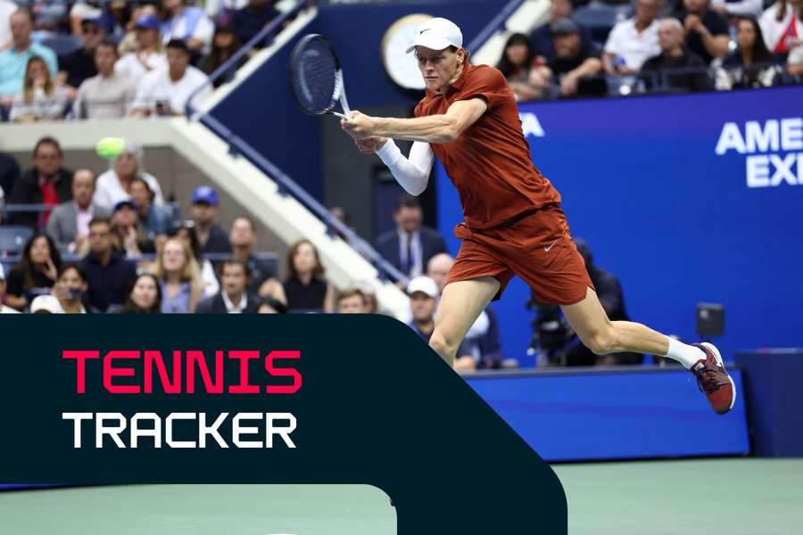 Sinner in action at the US Open final