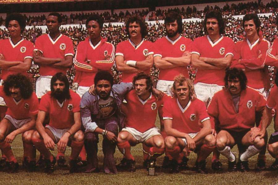 A equipa do Benfica em 1974/75